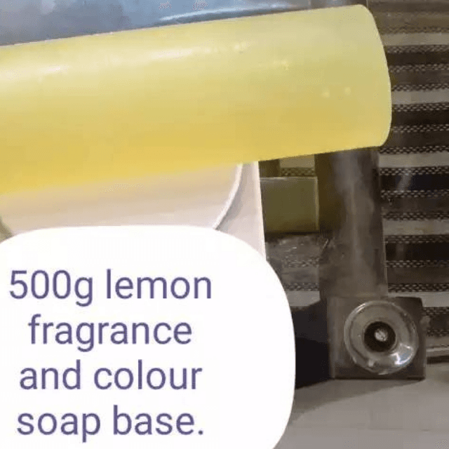 Glycerin melt pour soap base with lemon scent Yellow 500g